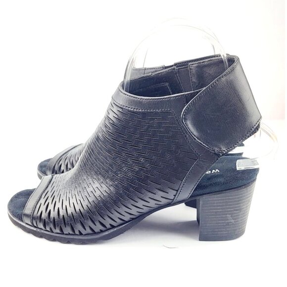 Walking Cradles Women's Nikki Heeled Leather Sandal, Black - Size 8 N‎ - Picture 2 of 10